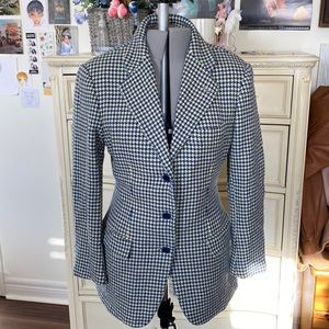 Kiton by Trillion 100% Cashmere Houndstooth Blazer
